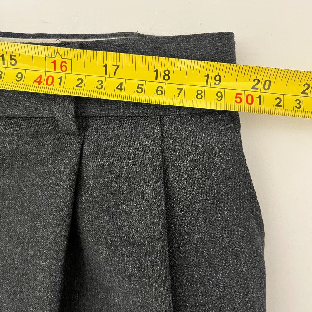 Joseph & Feiss Gold Mens 44 Gray Wool Dress Pants Pleated Front Cuffed Hem Comfy - Picture 7 of 11